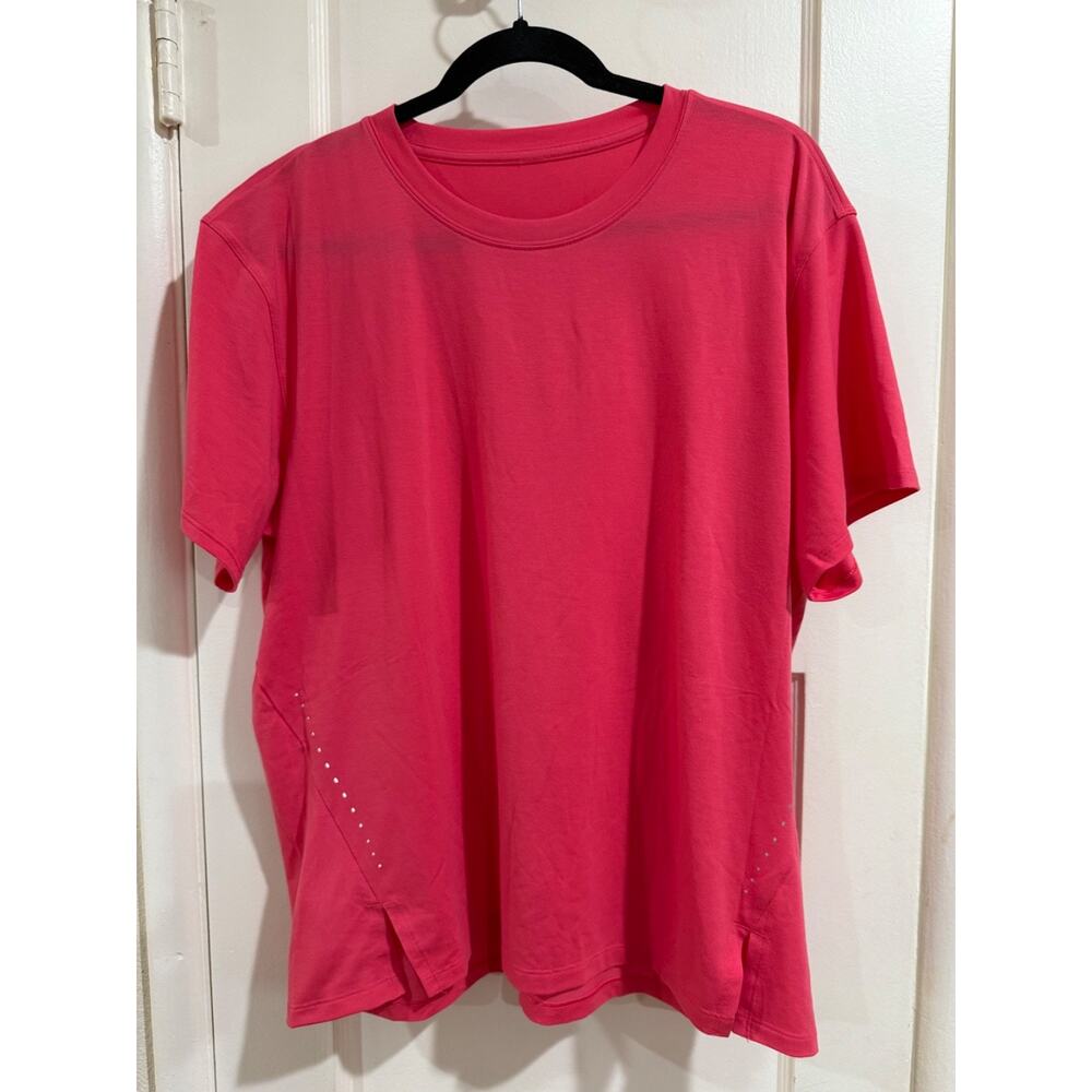 Lululemon Relaxed-Fit Running T-Shirt 14 XL Lip Gloss PINK